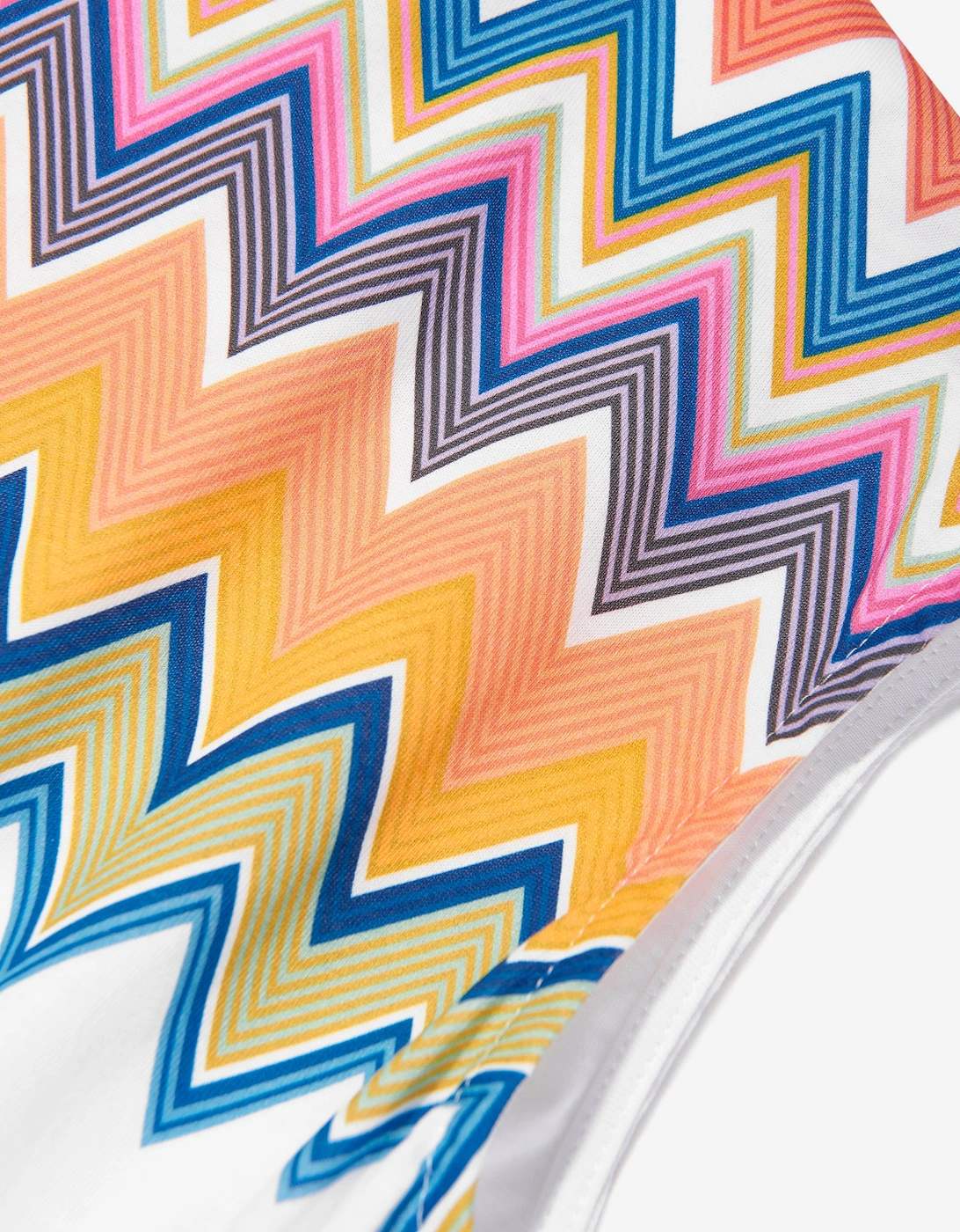 Girls Zigzag Jersey Playsuit in White