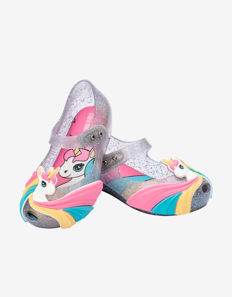 Girls Unicorn Ballerinas in Multicolour