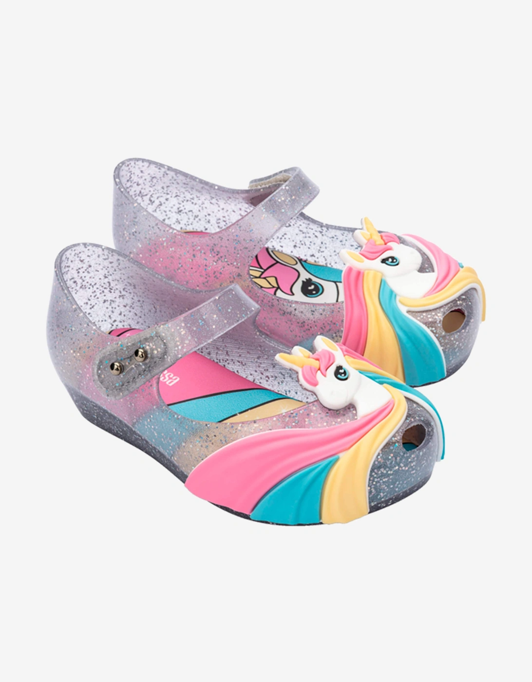 Girls Unicorn Ballerinas in Multicolour