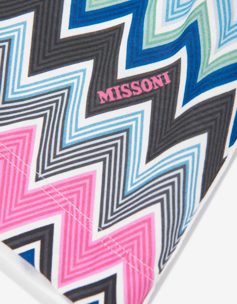 Girls Zigzag Jersey Playsuit in White
