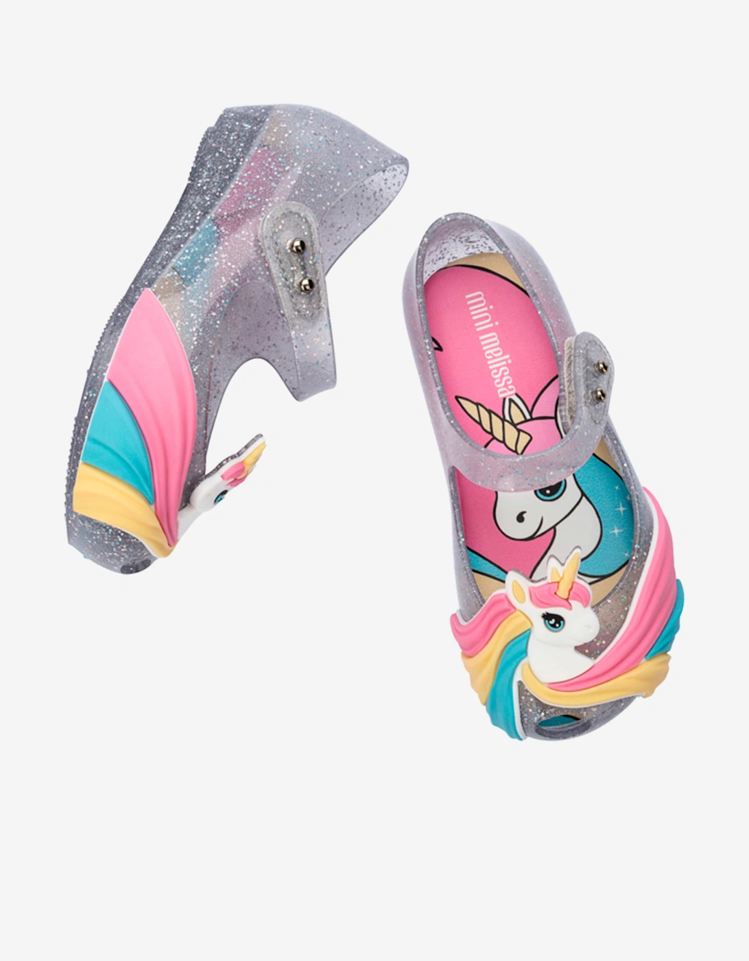 Girls Unicorn Ballerinas in Multicolour