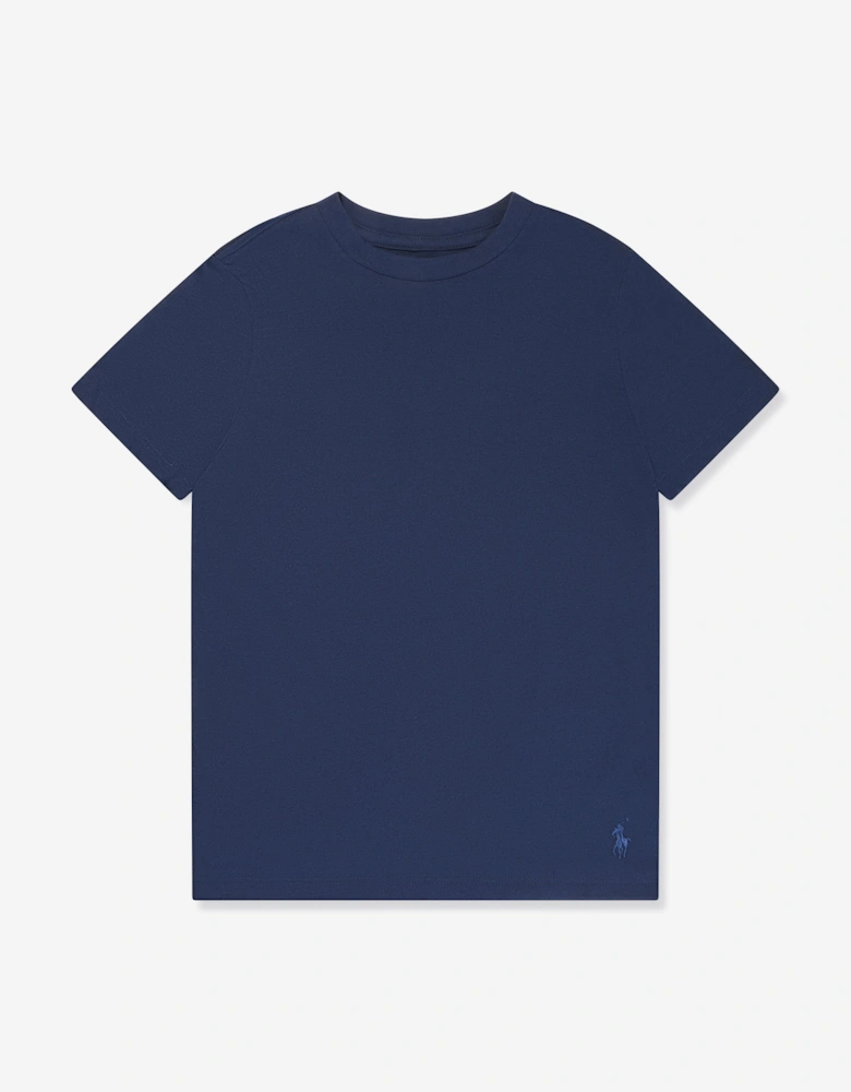 Boys 2 Pack T-Shirts Set in Navy