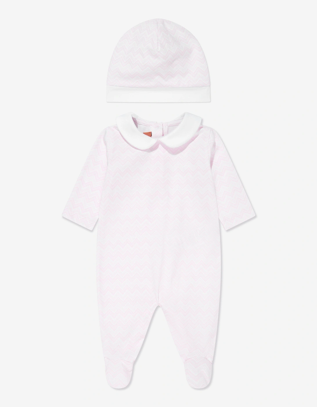 Baby Girls Zigzag Babygrow Set in Pink, 5 of 4