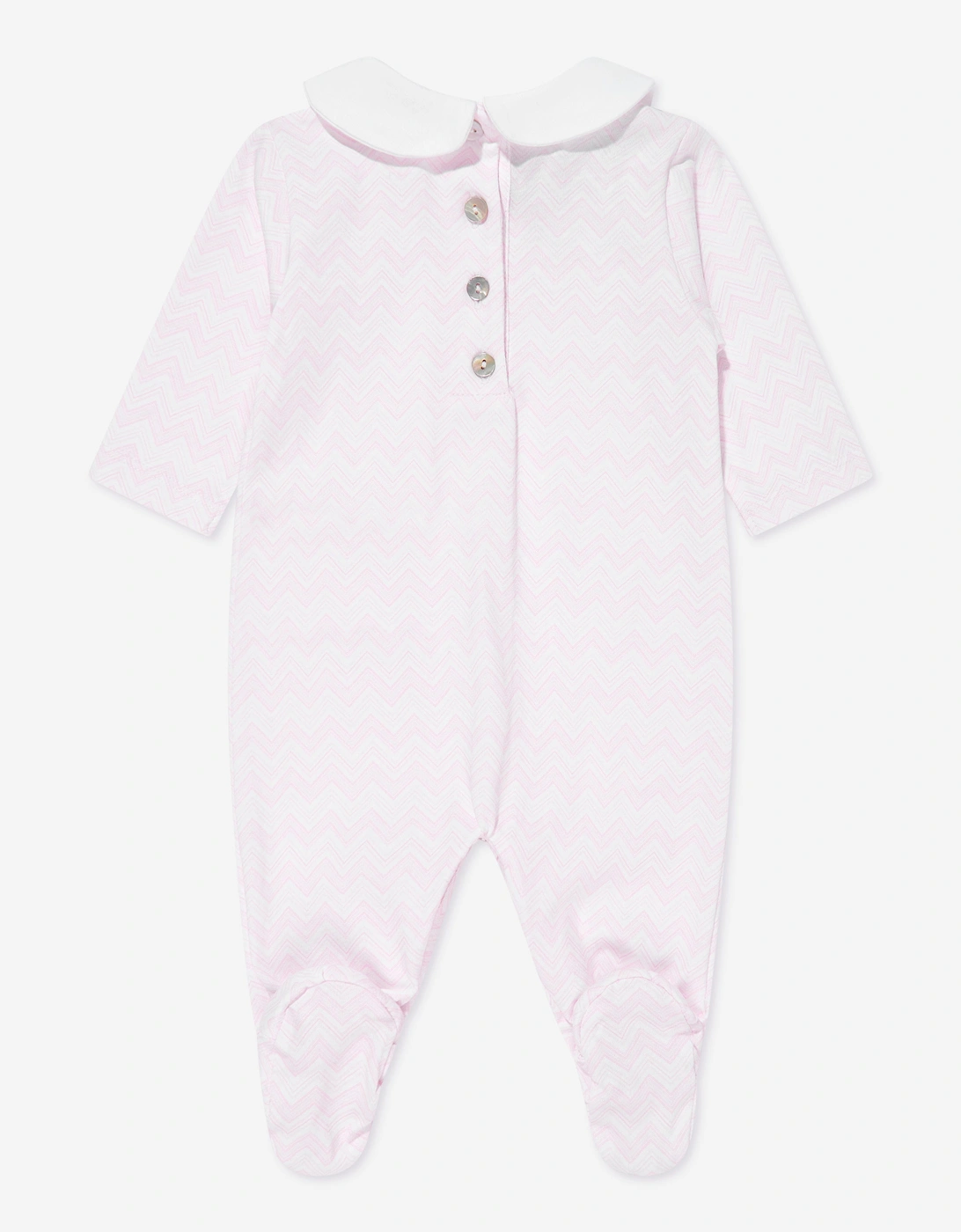 Baby Girls Zigzag Babygrow Set in Pink