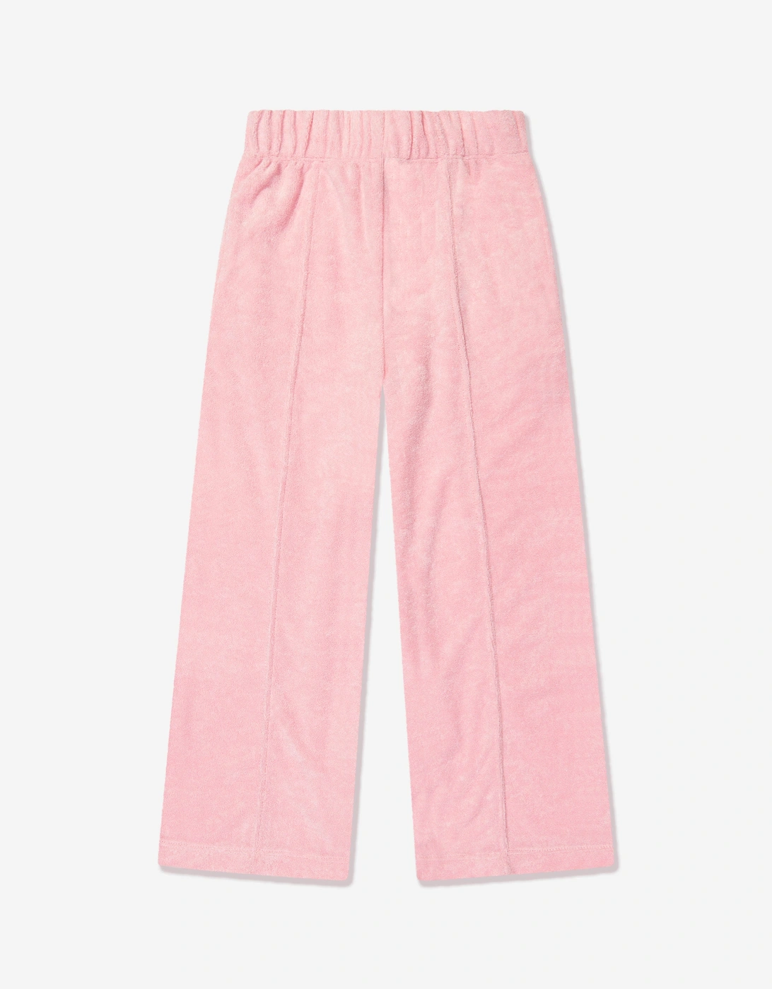 Girls Towelling Flared Trousers in Pink