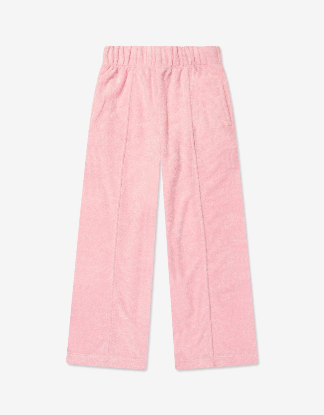 Girls Towelling Flared Trousers in Pink