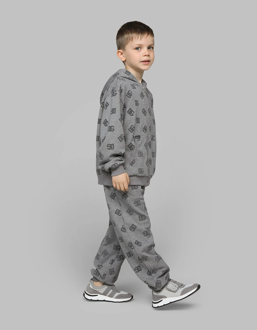 Boys DG Logo Joggers in Grey