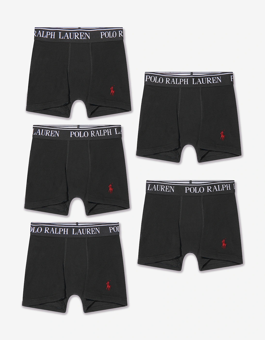 Ralph Lauren Boy's Boys 5 Pack Boxer Shorts Set in Black - Size: 14-16 yrs l