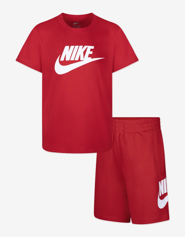 Kids Club T-Shirt and Shorts Set in Red