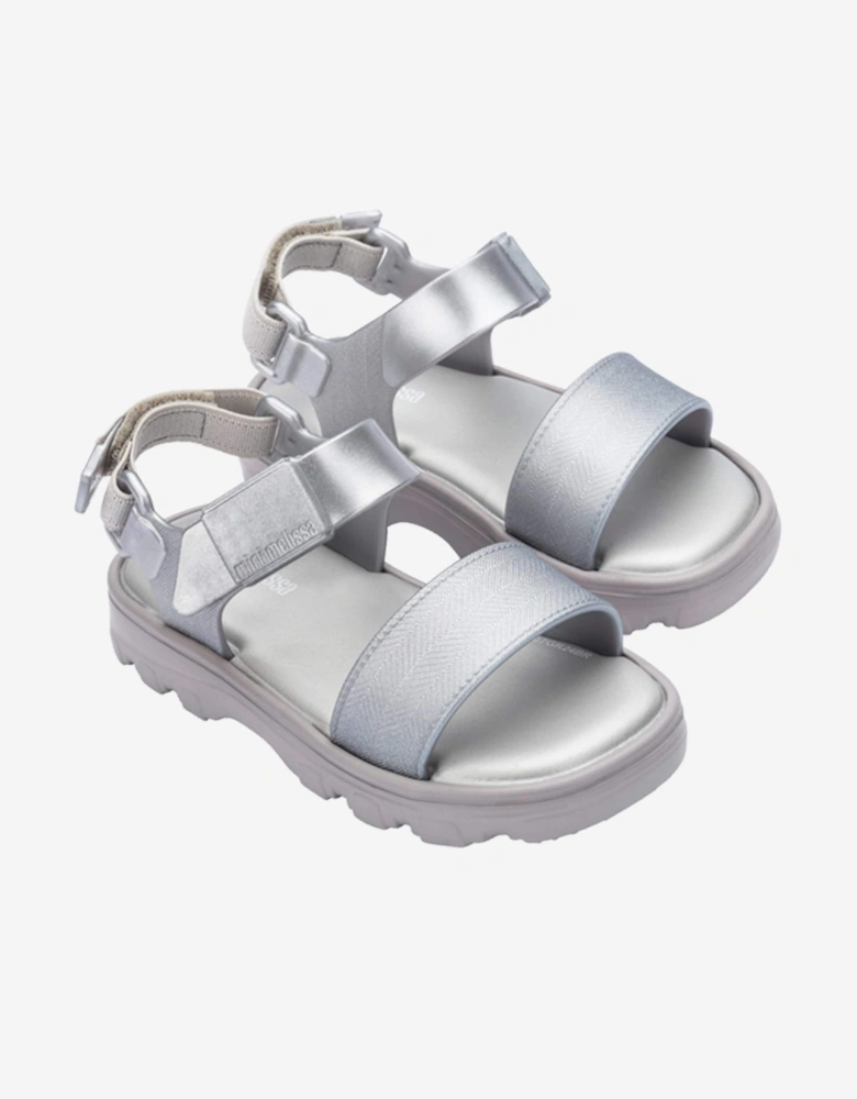 Girls Kick Off Sandals in Silver