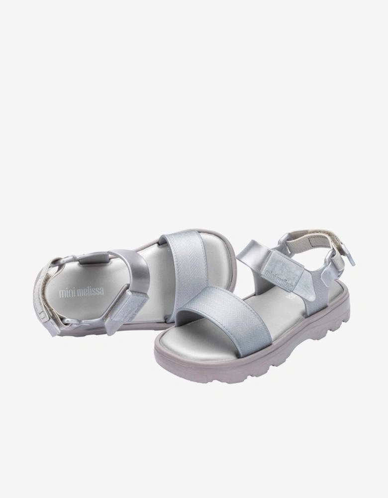 Girls Kick Off Sandals in Silver