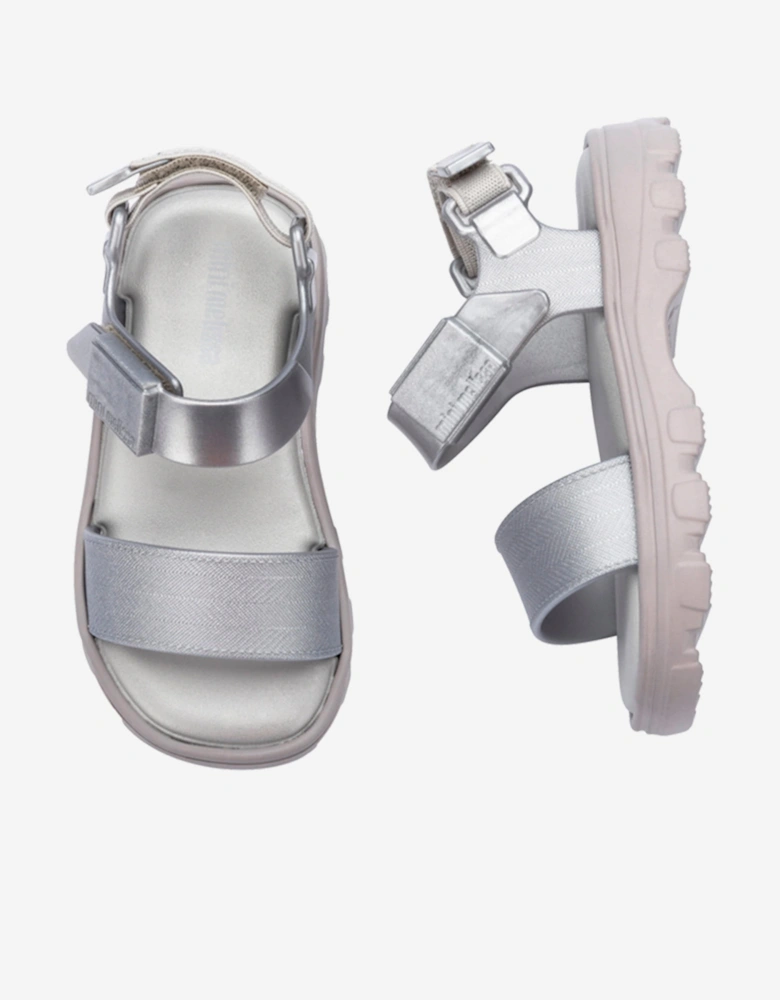 Girls Kick Off Sandals in Silver