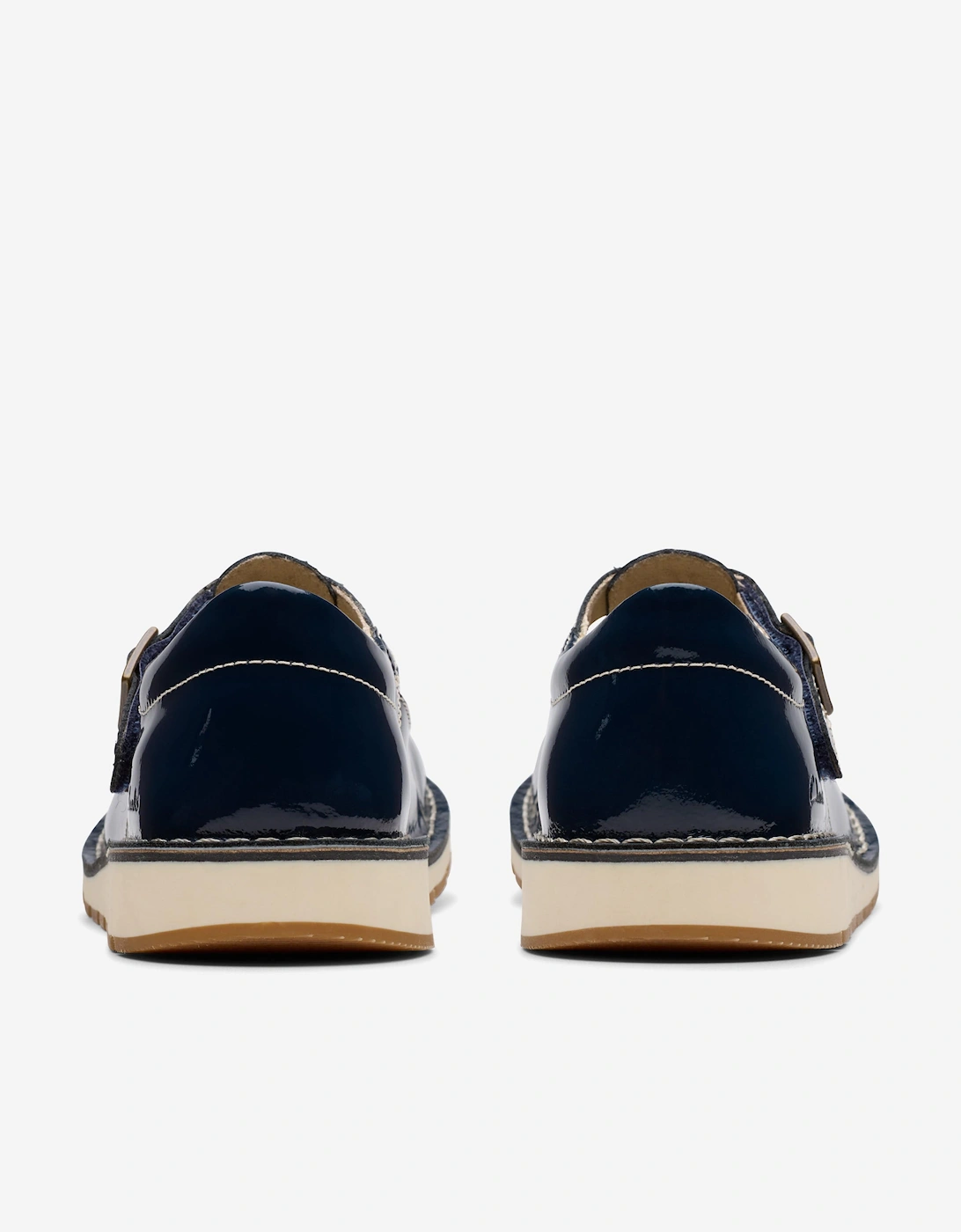 Girls Patent Joyful Skip T-Bar Shoes in Navy