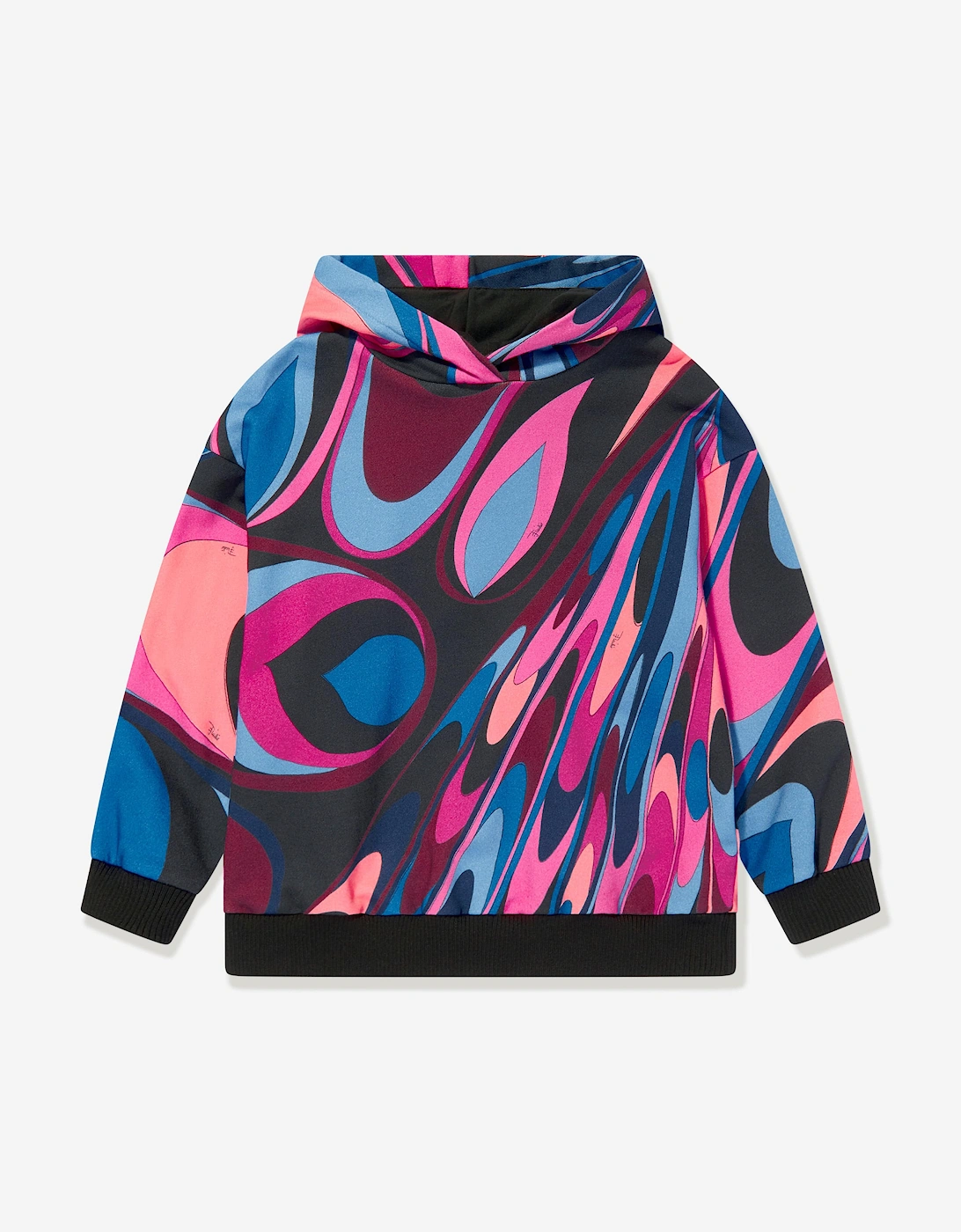 Girls Onde Print Hoodie in Multicolour, 6 of 5