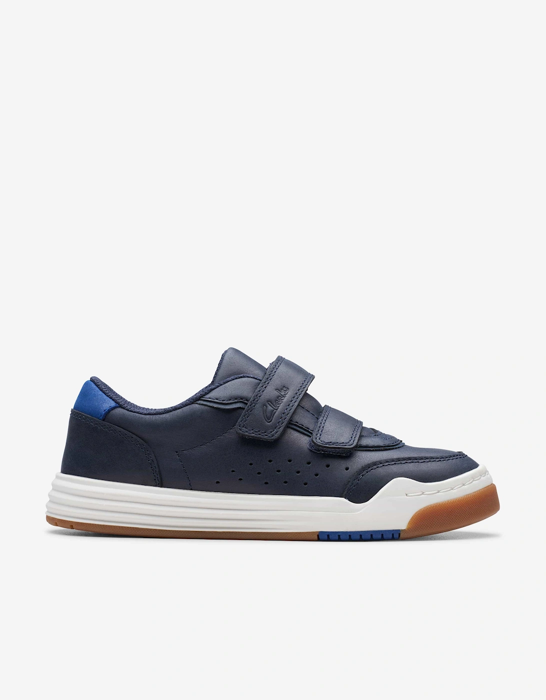 Kids Leather Urban Solo Trainers in Navy, 5 of 4