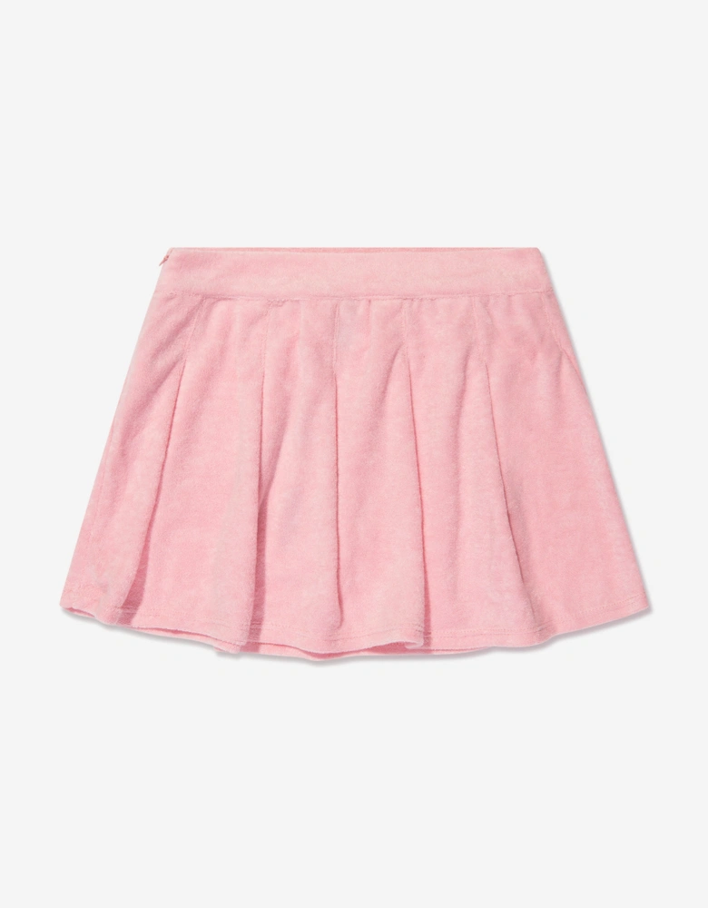 Girls Towelling Mini Skirt in Pink