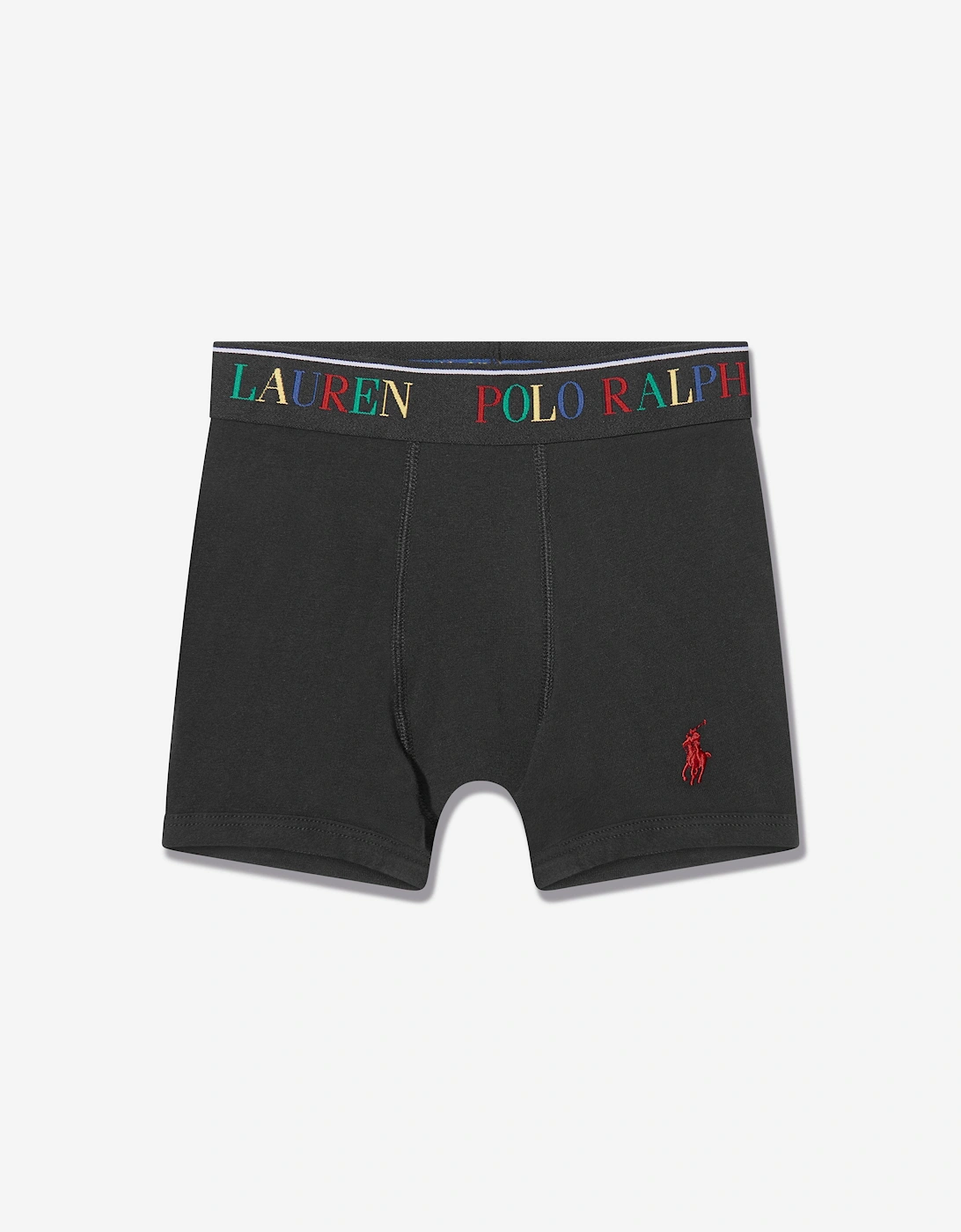 Boys Cotton Stretch 3 Pack Boxer Shorts Set in Black