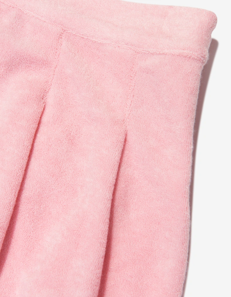 Girls Towelling Mini Skirt in Pink