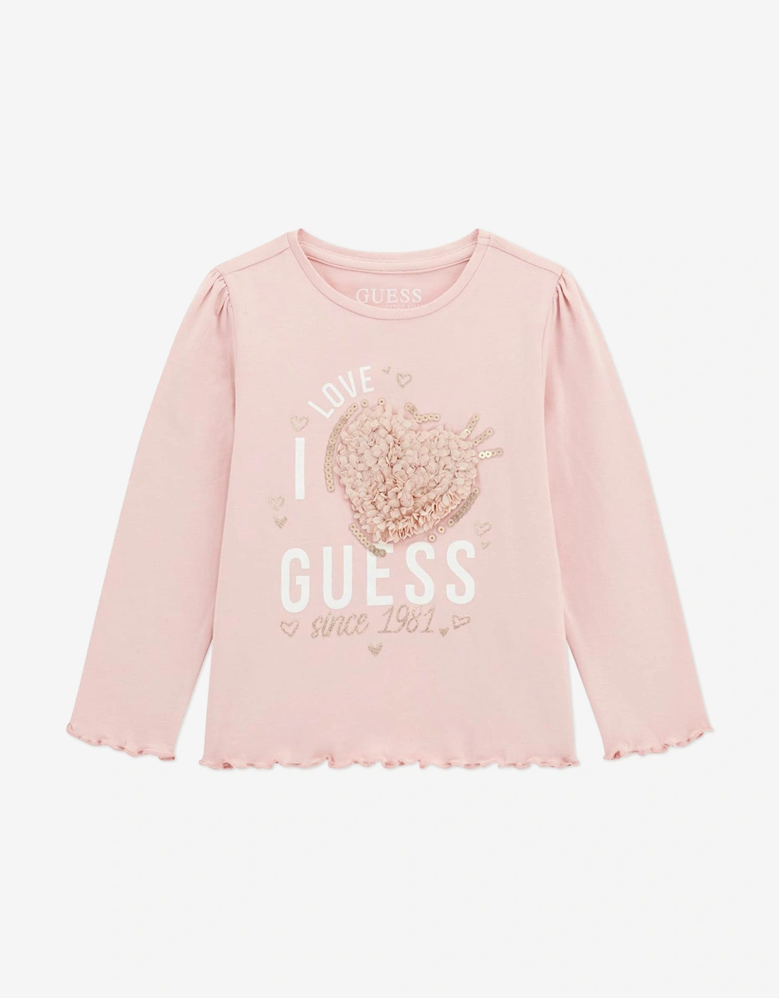 Girls Long Sleeve Slogan T-Shirt in Pink, 5 of 4