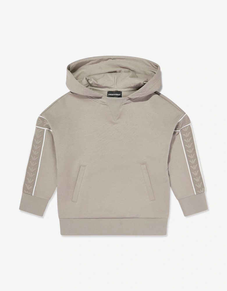 Boys Logo Hoodie in Brown