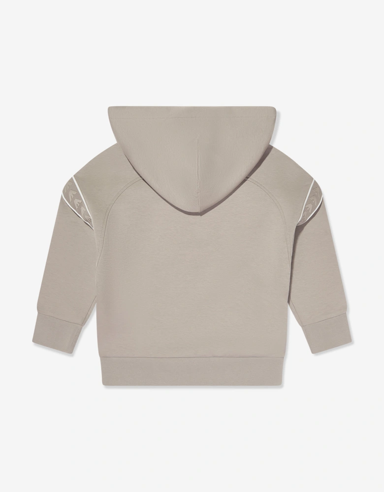 Boys Logo Hoodie in Brown