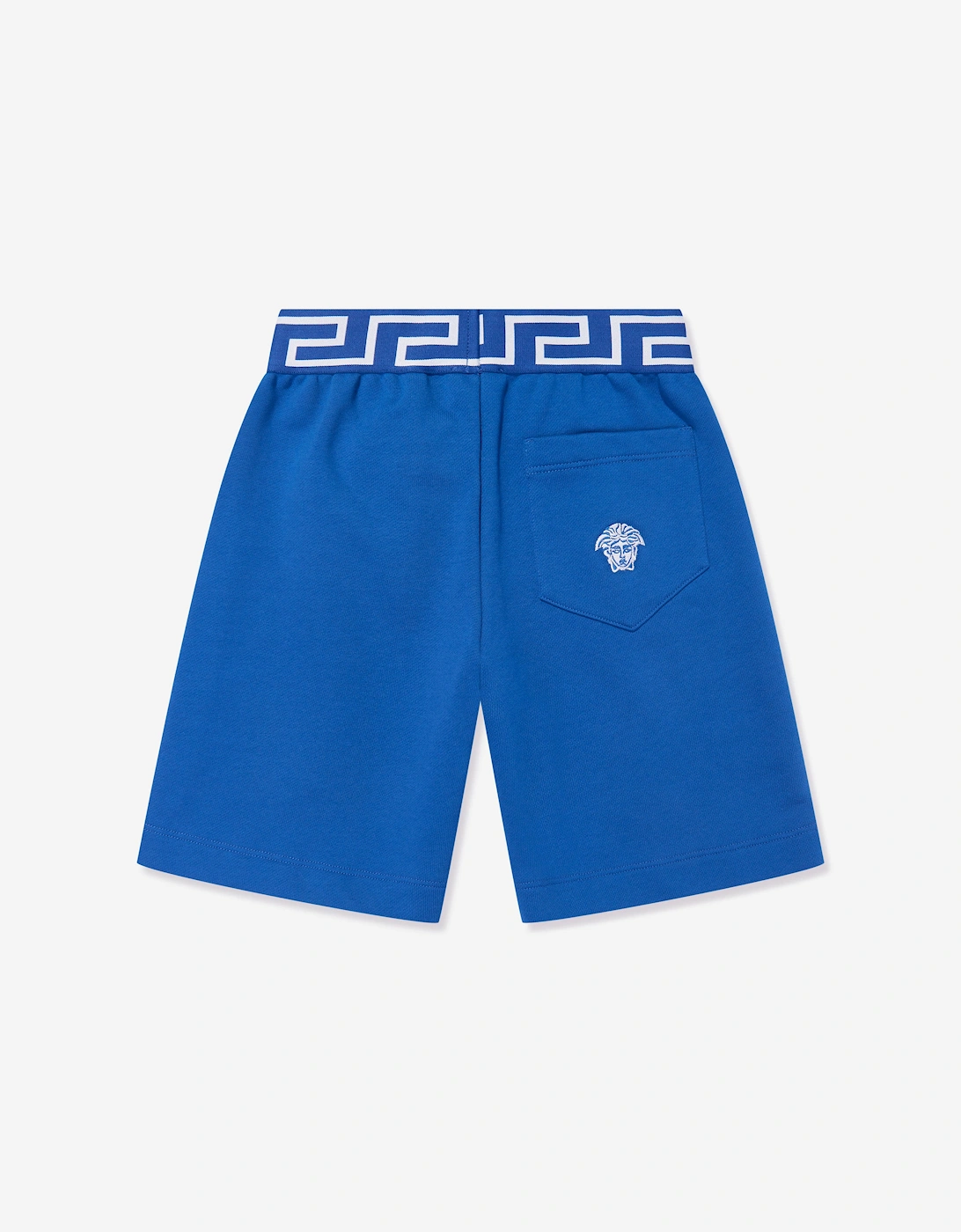 Boys Embroidered Logo Shorts in Blue