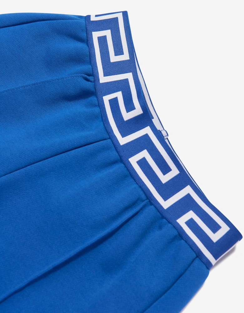Boys Embroidered Logo Shorts in Blue