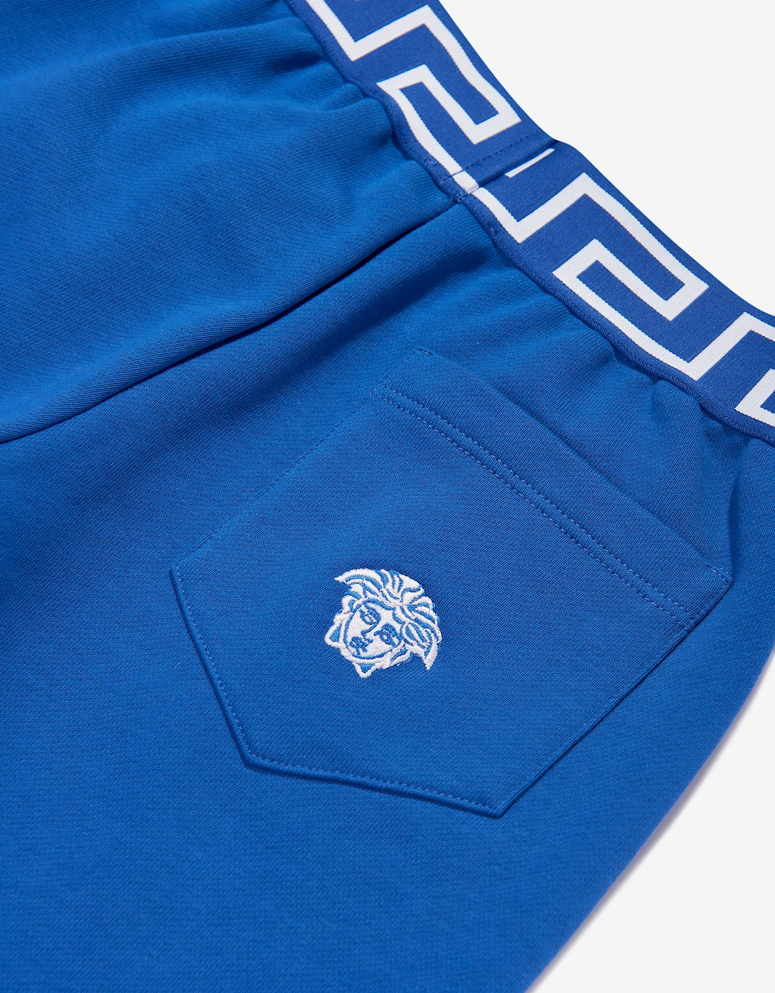 Boys Embroidered Logo Shorts in Blue