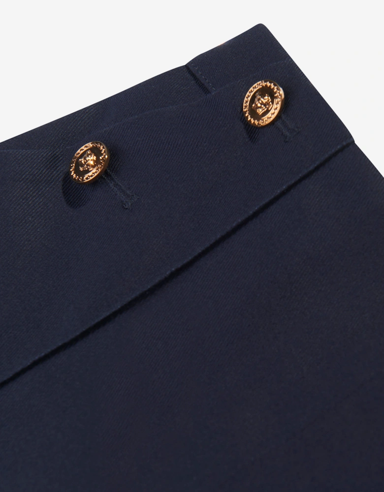 Baby Girls Gabardine Shorts in Navy