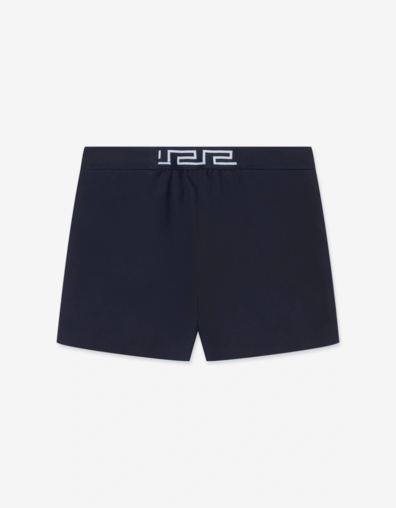 Baby Girls Gabardine Shorts in Navy