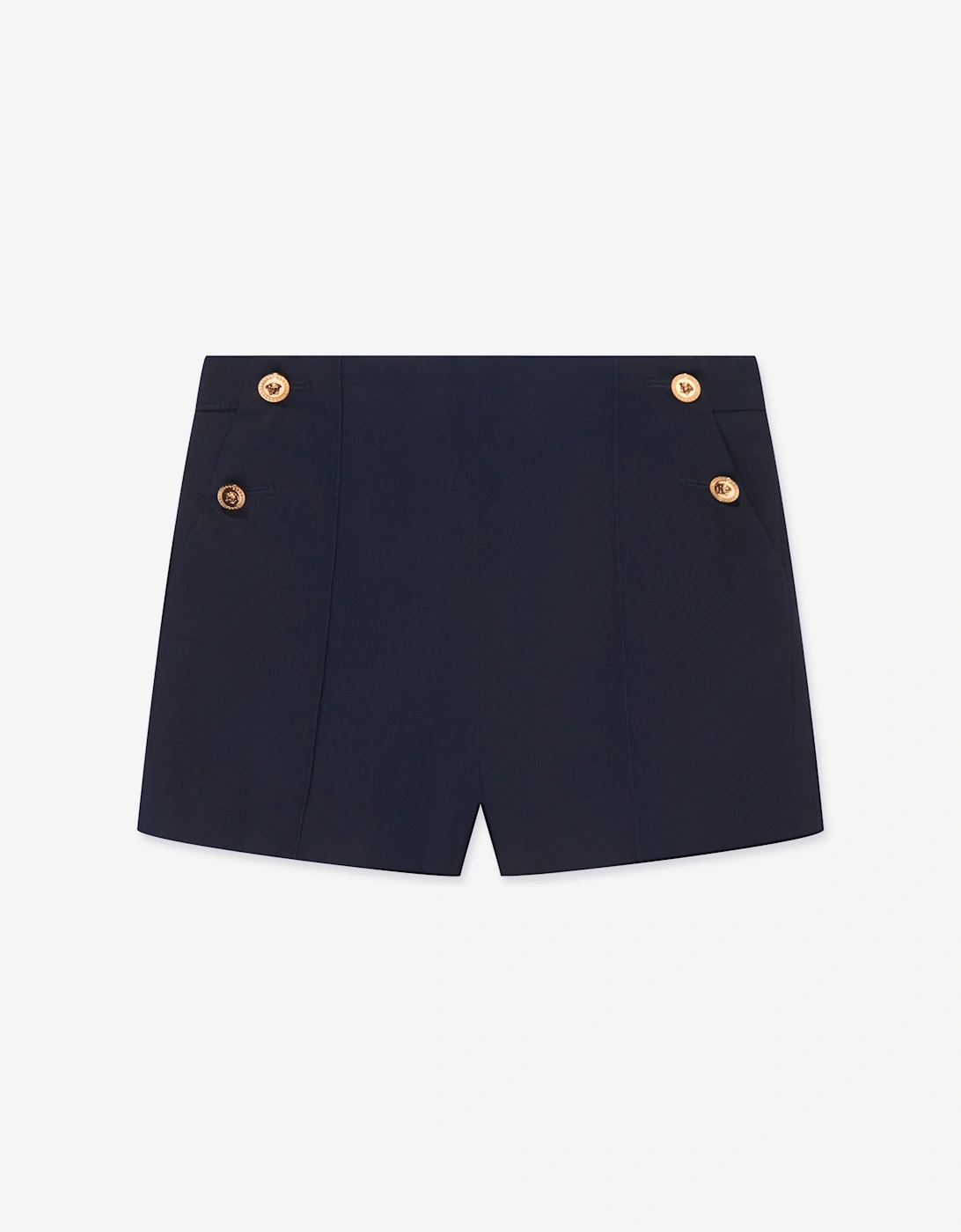 Baby Girls Gabardine Shorts in Navy, 5 of 4
