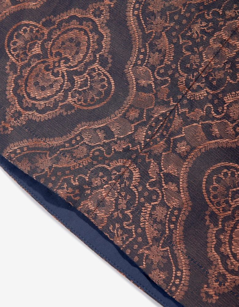 Girls Jacquard Dress in Navy