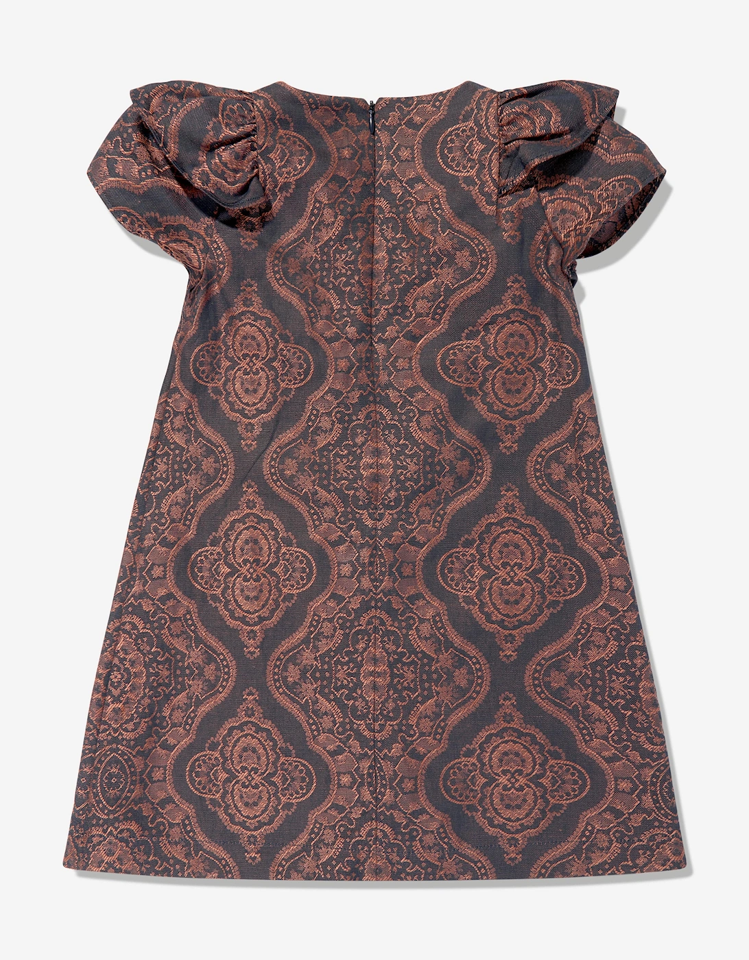 Girls Jacquard Dress in Navy