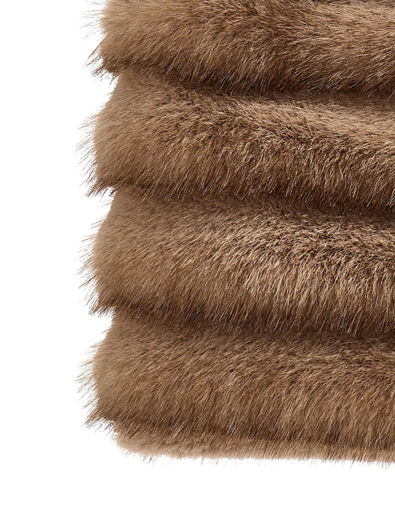 Girls Faux Fur Gilet in Brown
