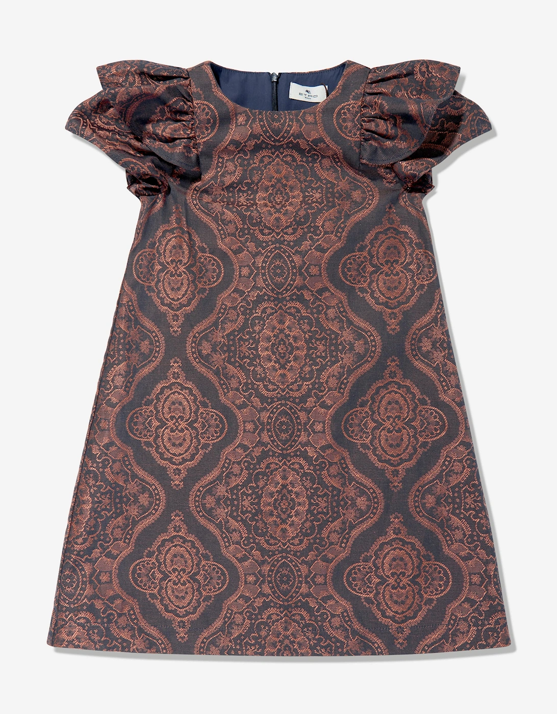 Girls Jacquard Dress in Navy, 5 of 4