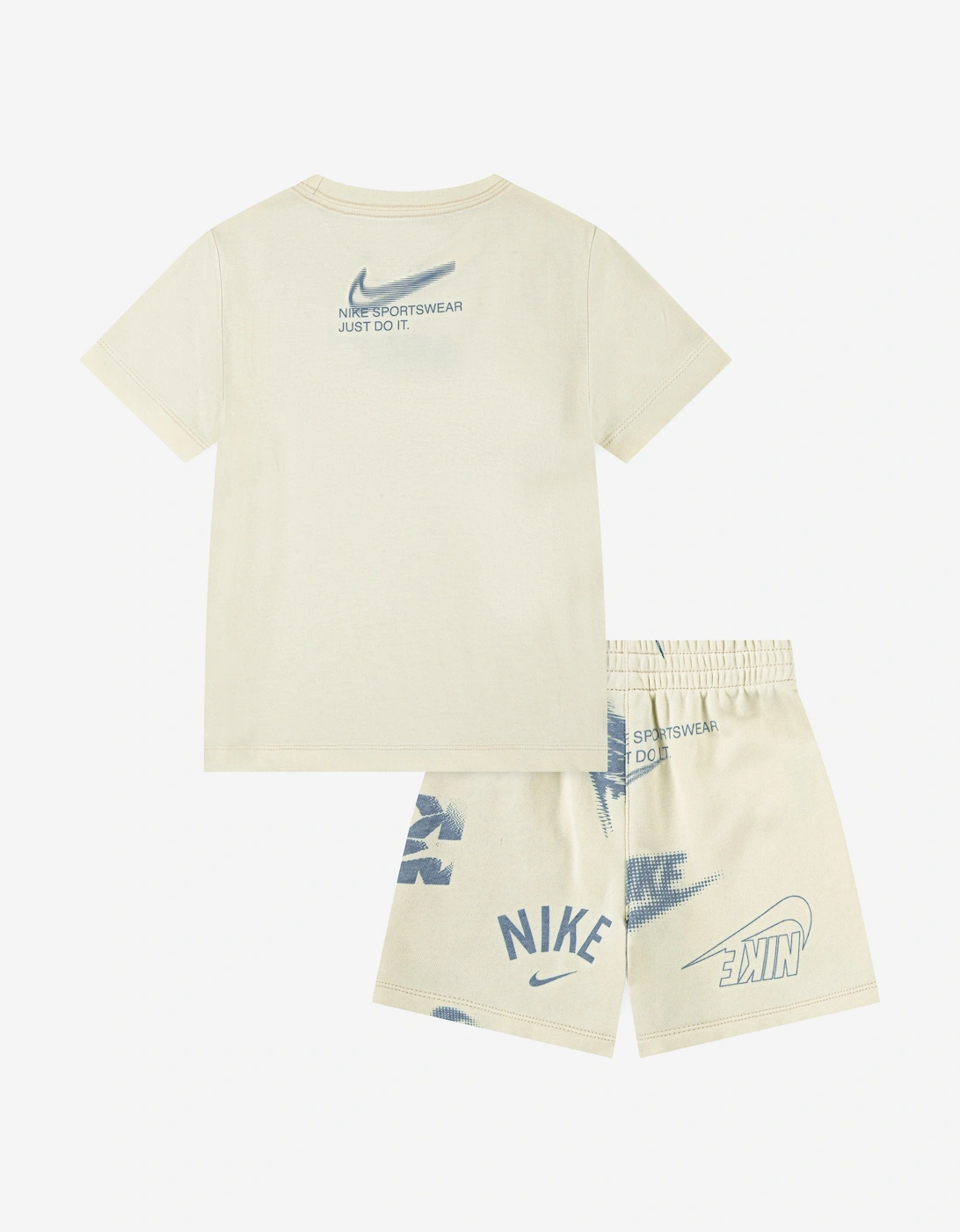 Kids Club Brand Energy Short Set in Ivory