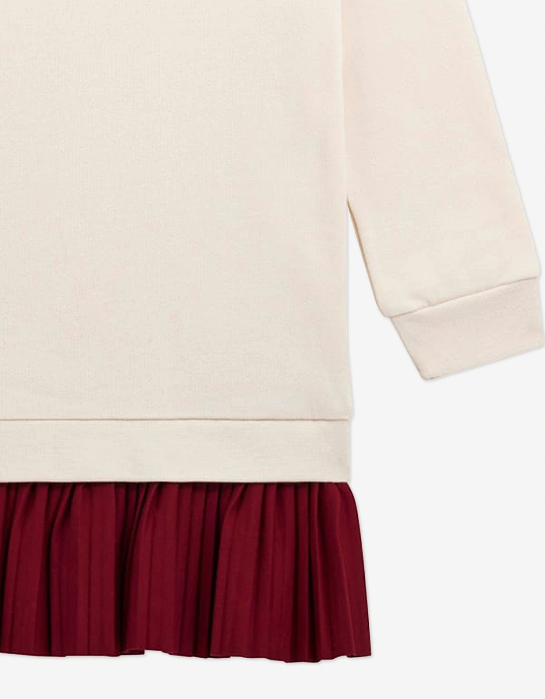 Girls Logo Sweater Dress in Ivory