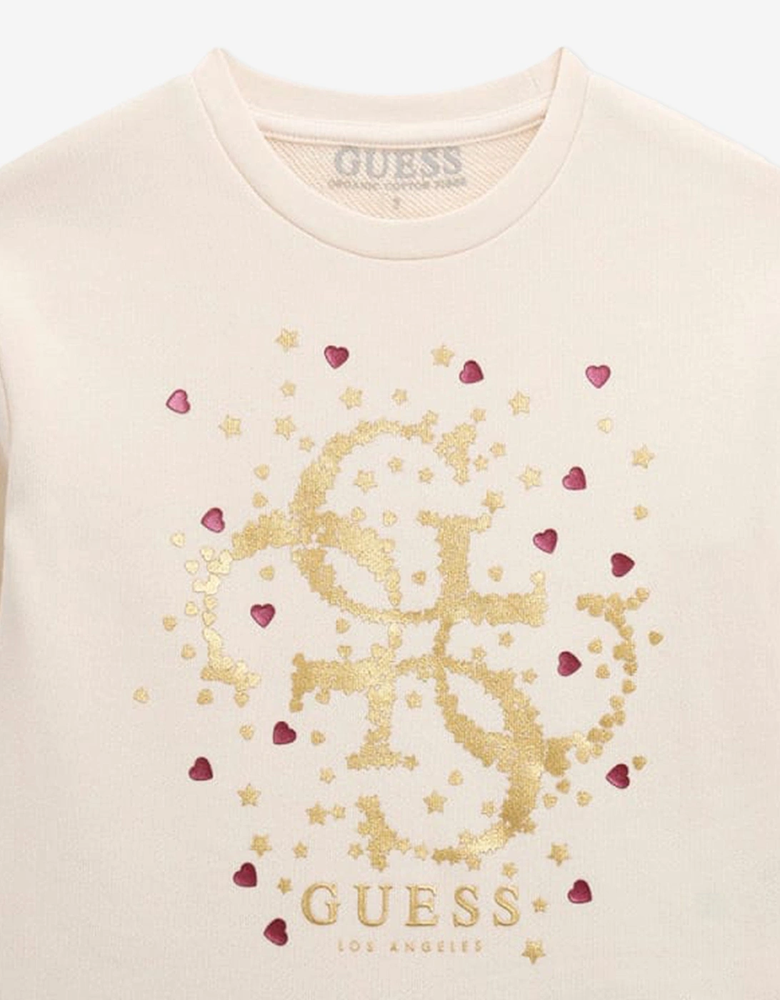 Girls Logo Sweater Dress in Ivory