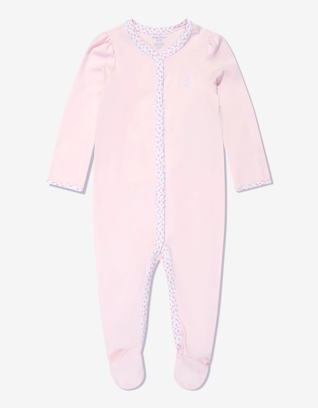 Baby Girls Cotton Babygrow in Pink, 5 of 4