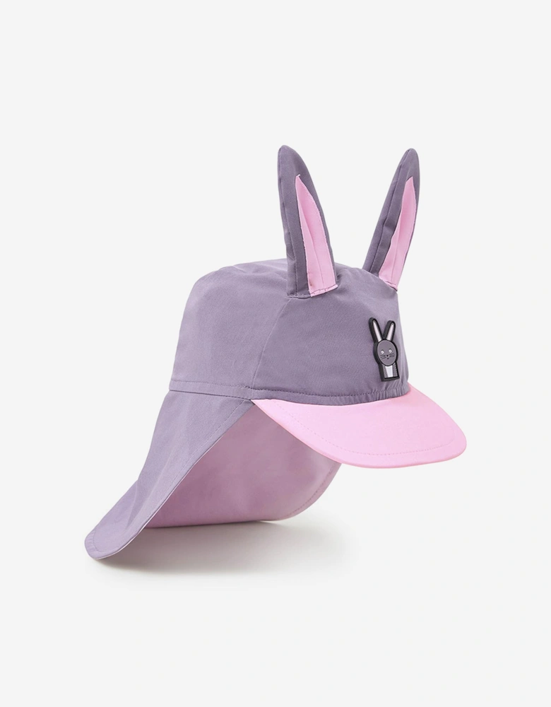 Girls Hop The Bunny Sun Cap in Purple