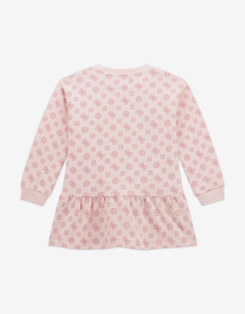 Girls Logo Sweater Dress in Pink