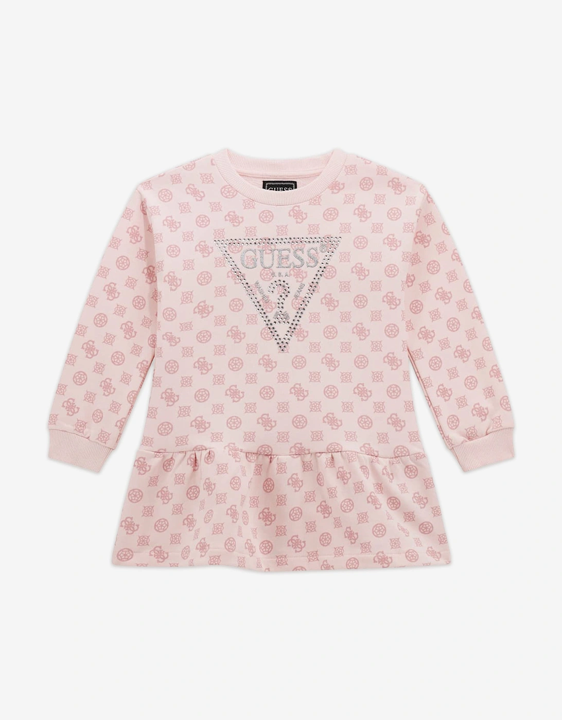 Girls Logo Sweater Dress in Pink, 5 of 4