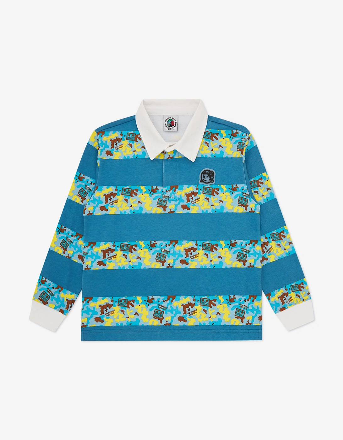 Boys Robot Camo Rugby Top in Blue, 5 of 4