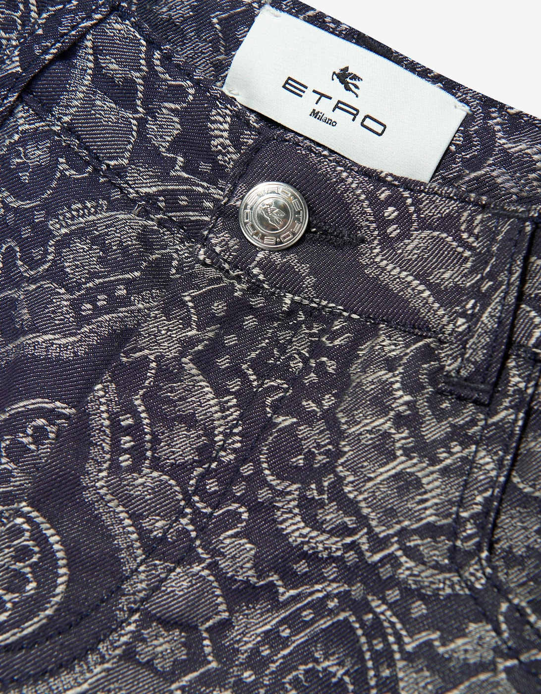 Boys Jacquard Shorts in Navy