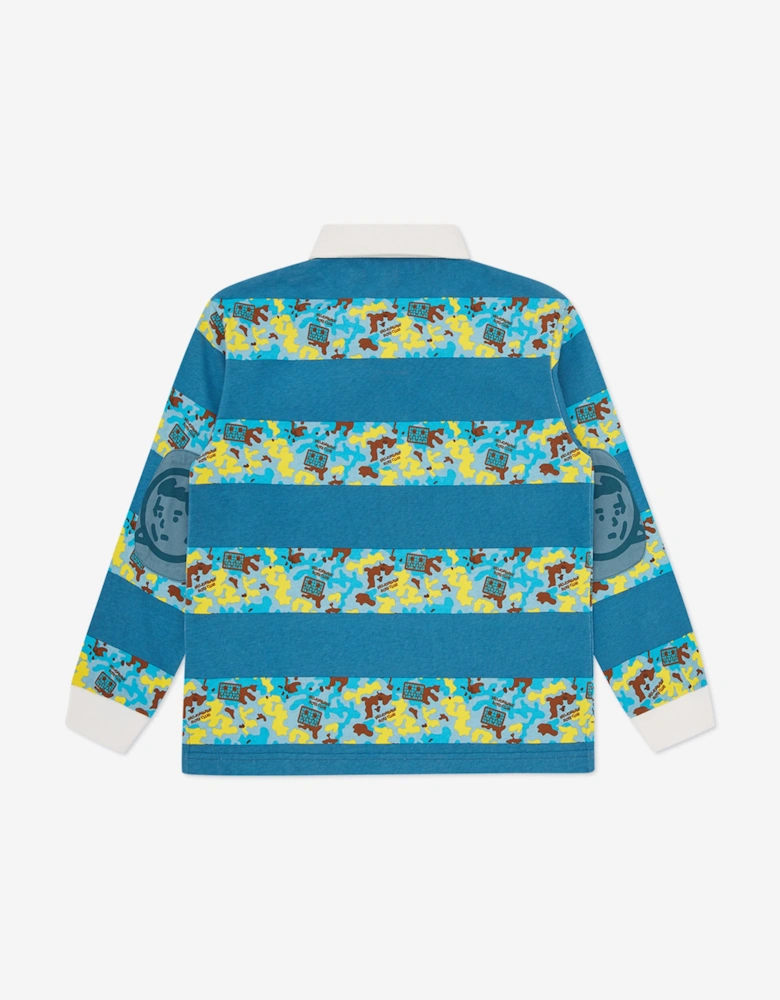 Boys Robot Camo Rugby Top in Blue
