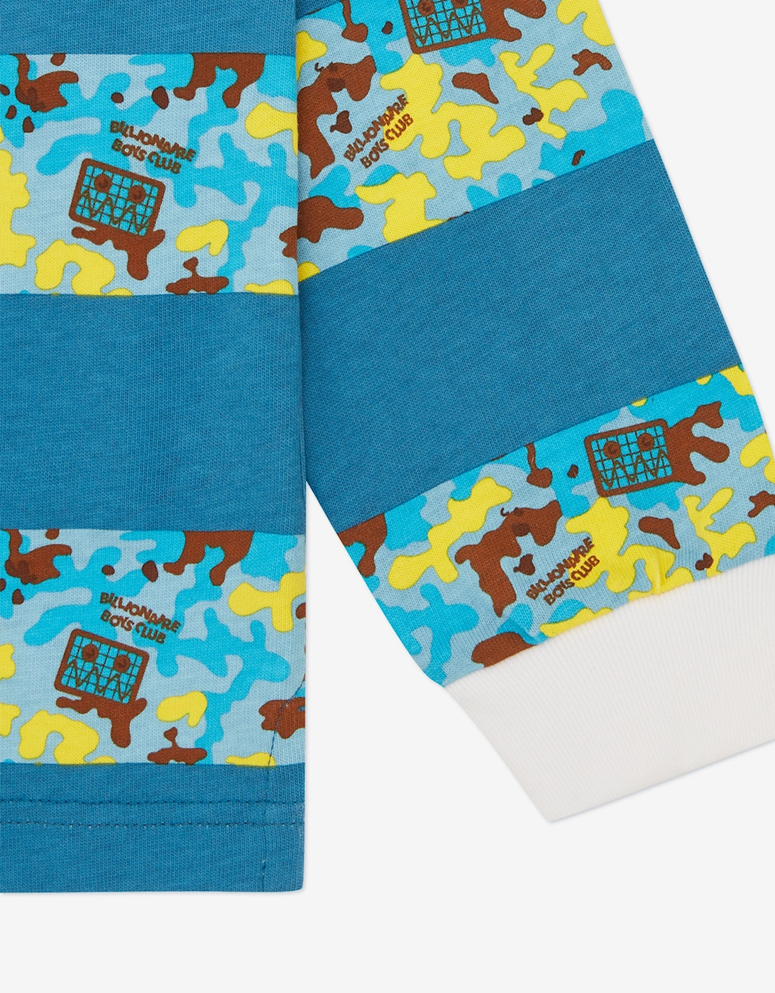 Boys Robot Camo Rugby Top in Blue
