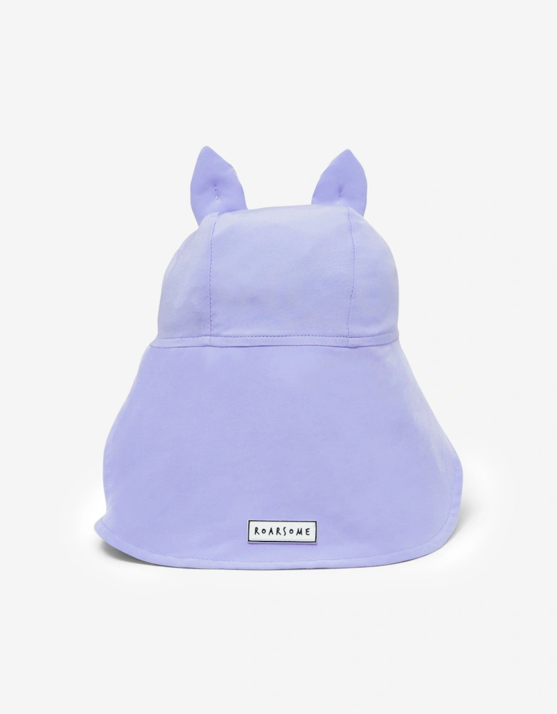 Girls Sparkle The Unicorn Sun Cap in Purple