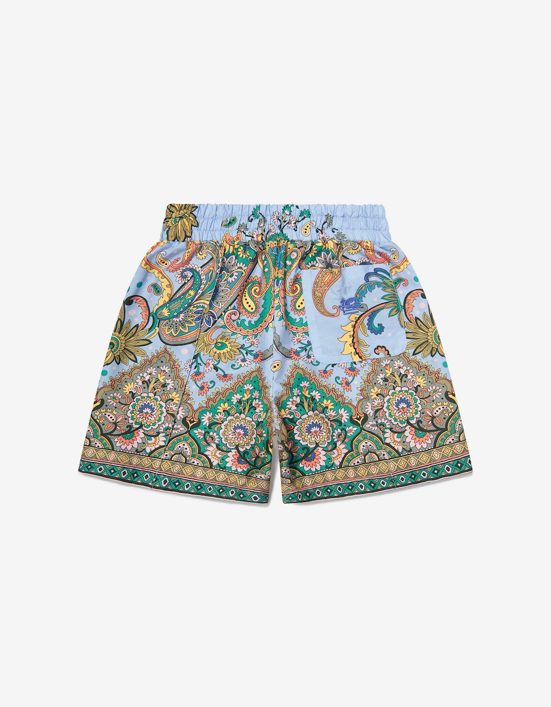Boys Paisley Print Shorts in Blue