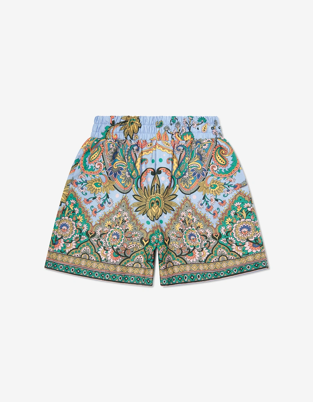 Boys Paisley Print Shorts in Blue, 5 of 4