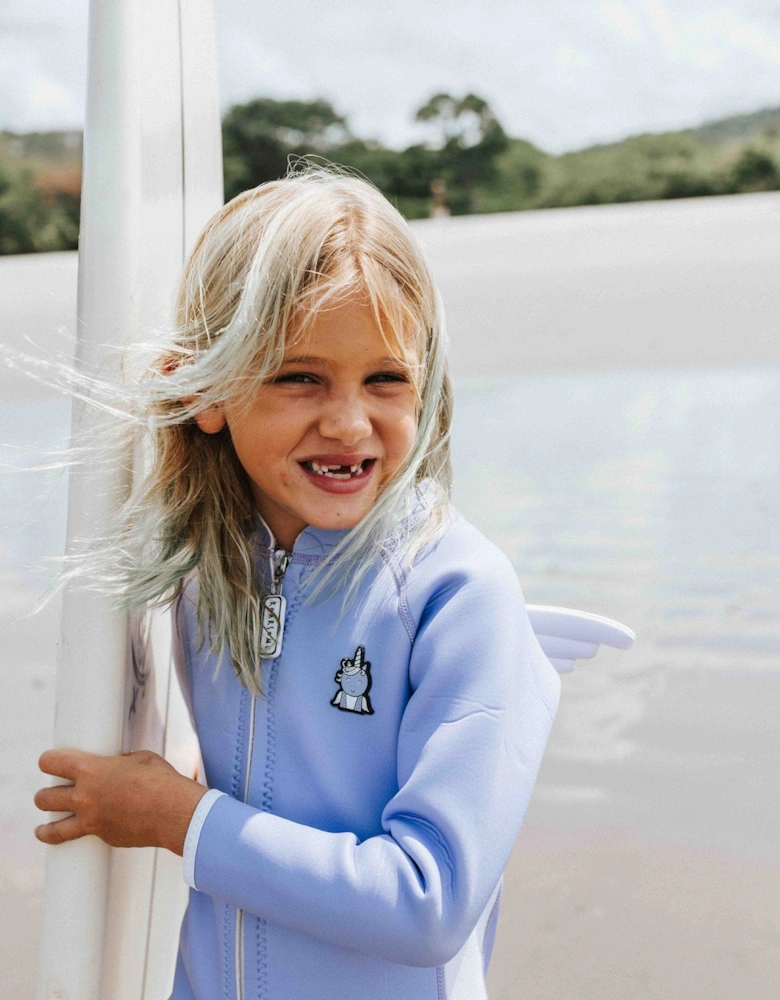 Girls Sparkle The Unicorn Wet Suit in Purple